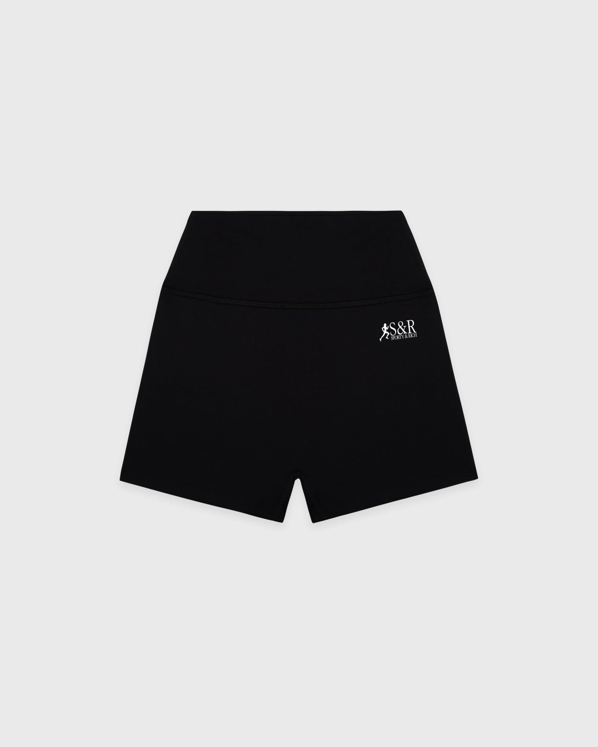 Sporty & Rich SR Runner Mini Biker Short - Black/White