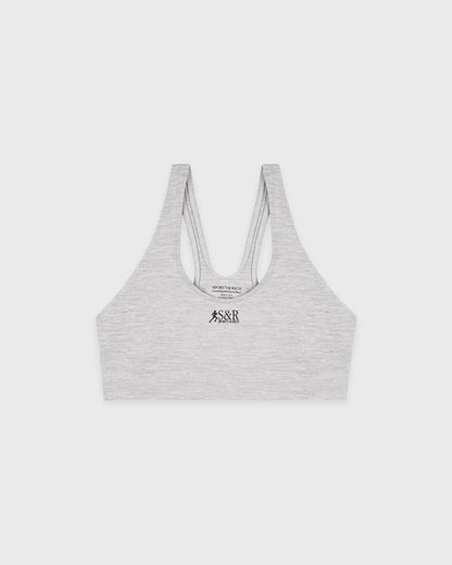 Sporty & Rich SR Runner Sports Bra - Heather Gray