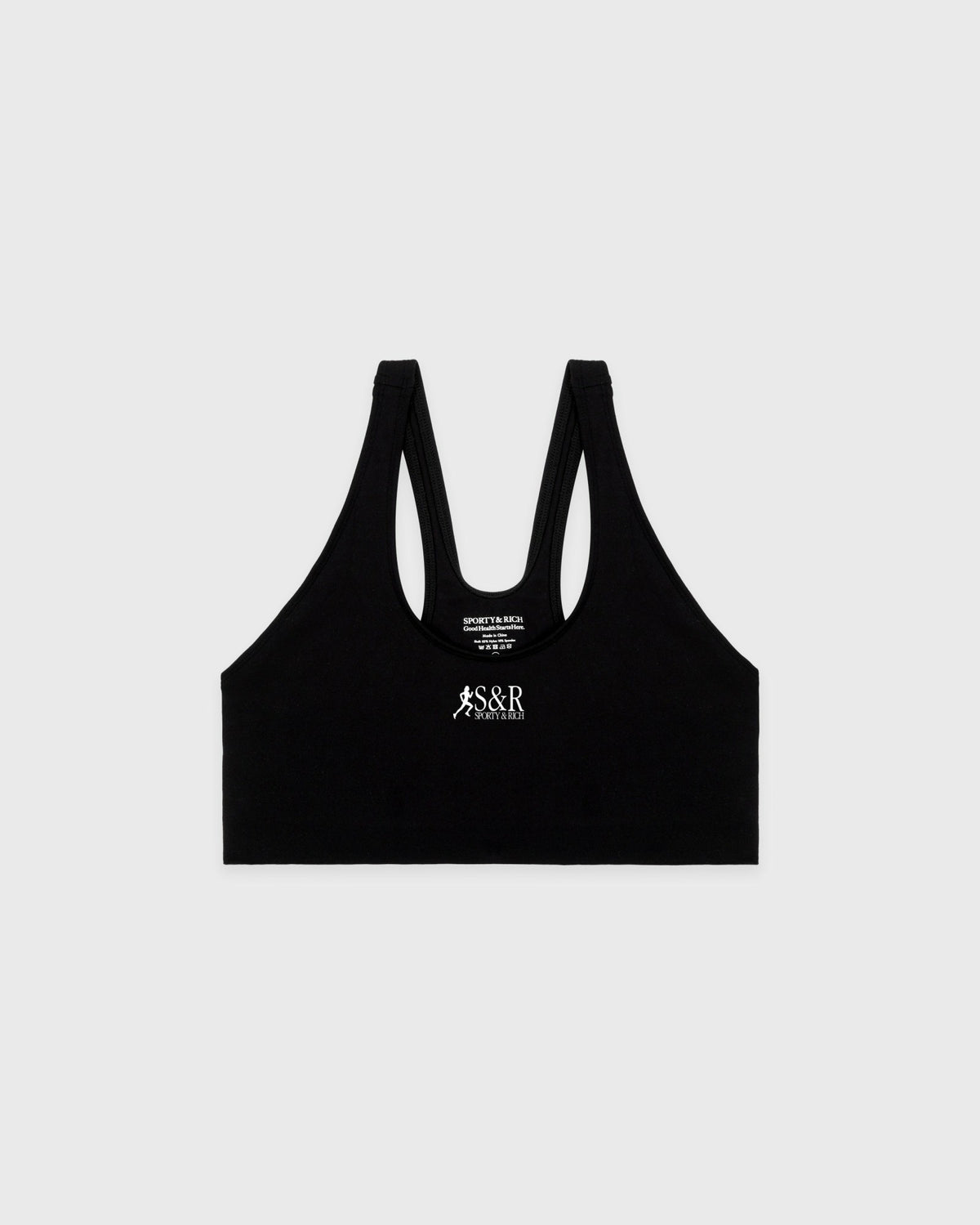 Sporty & Rich SR Runner Sports Bra - Black/White