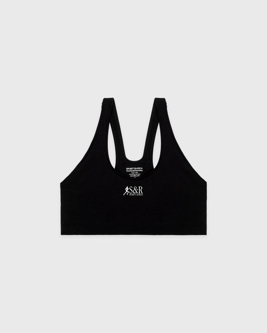 Sporty & Rich SR Runner Sports Bra - Black/White