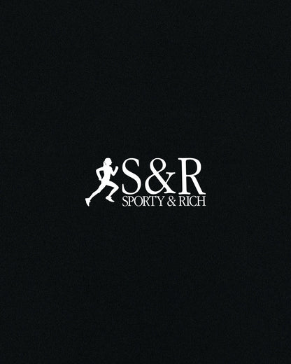 Sporty & Rich SR Runner Sports Bra - Black/White