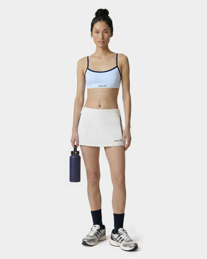 Sporty & Rich Signature Logo Athletic Bra - Ciel/Navy