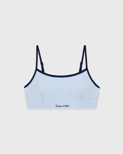 Sporty & Rich Signature Logo Athletic Bra - Ciel/Navy