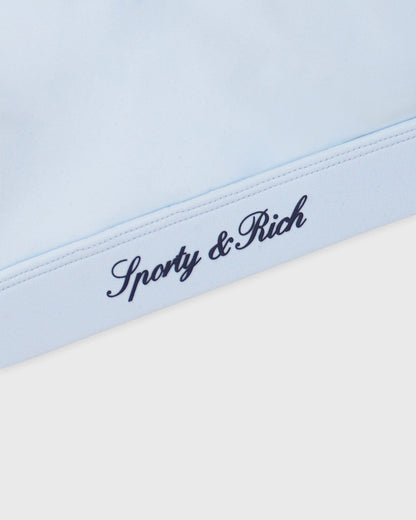 Sporty & Rich Signature Logo Athletic Bra - Ciel/Navy