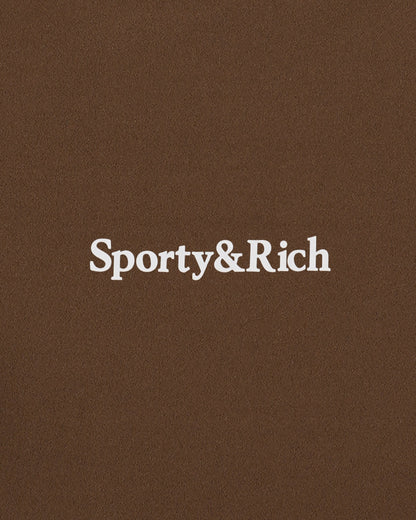 Sporty & Rich Serif Logo Legging - Toffee/White