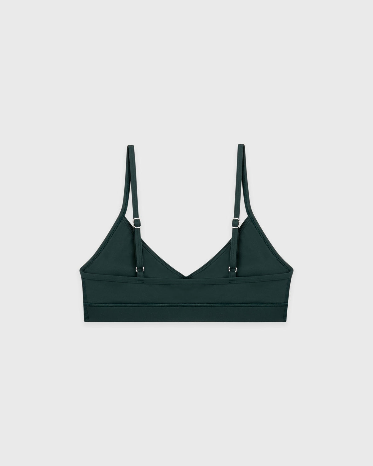 Sporty & Rich Serif Logo Mini Sports Bra - Forest/White