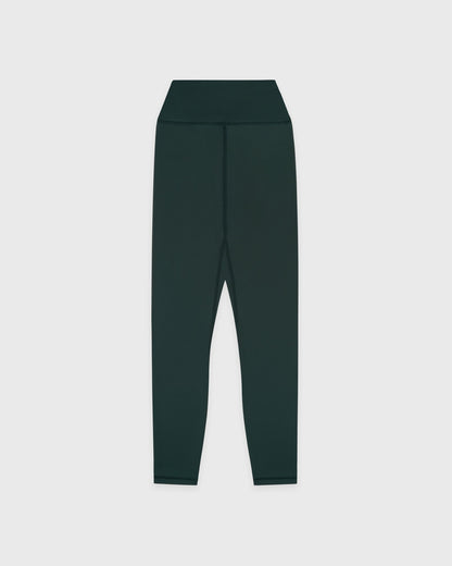 Sporty & Rich Serif Logo Legging - Forest/White