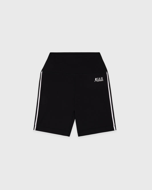 Sporty & Rich SR Runner Biker Short - Black/White