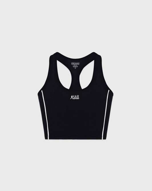Sporty & Rich SR Runner Sports Tank - Black/White