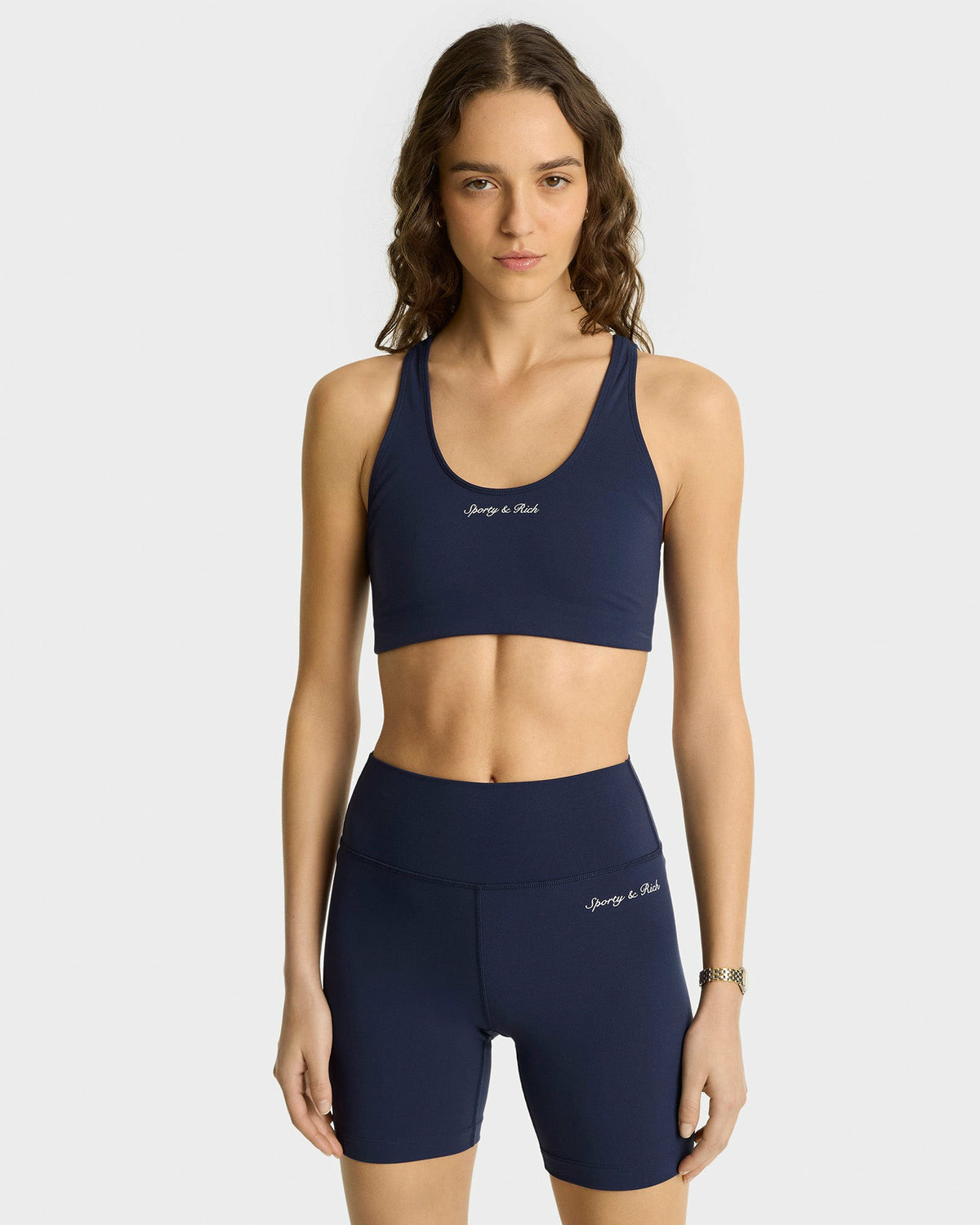 Sporty & Rich Syracuse Sports Bra - Navy/White