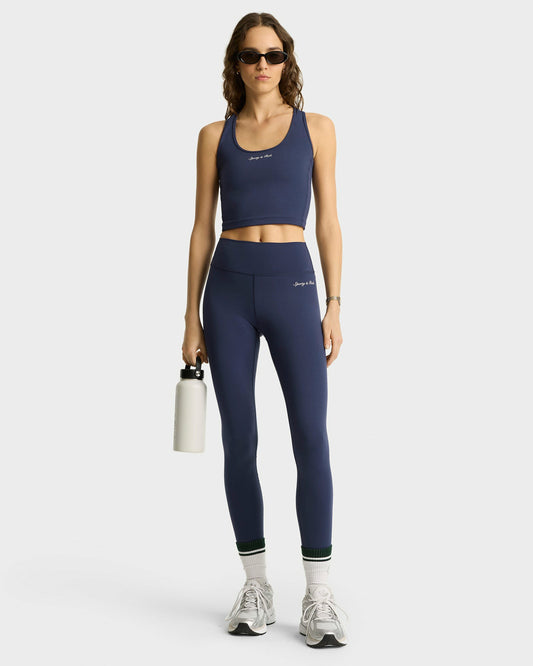Sporty & Rich Syracuse Leggings - Navy/White