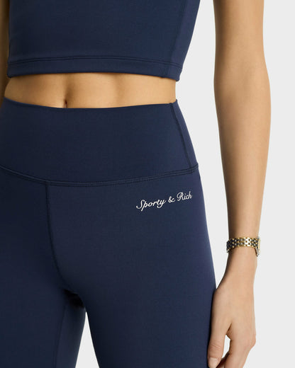 Sporty & Rich Syracuse Leggings - Navy/White