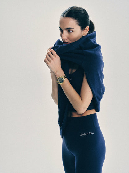 Sporty & Rich Syracuse Leggings - Navy/White