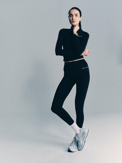 Sporty & Rich Syracuse Leggings - Black/White