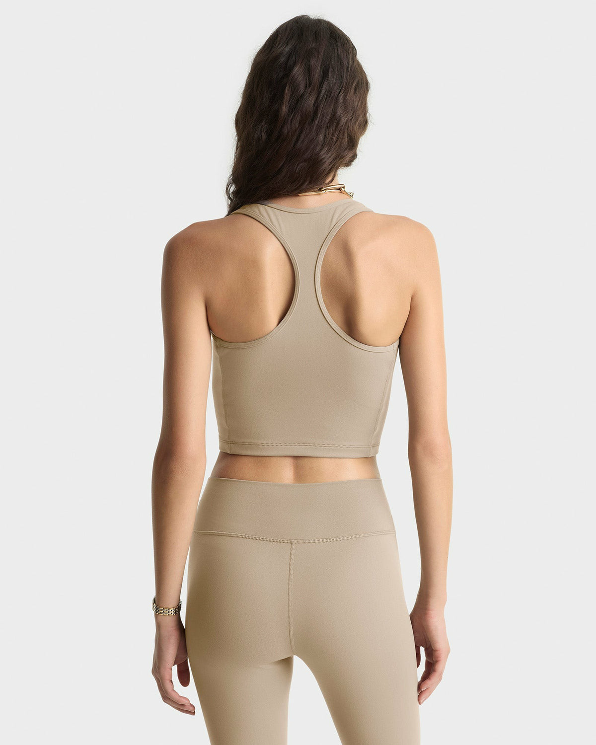 Sporty & Rich Signature Logo Sports Tank - Hazelnut