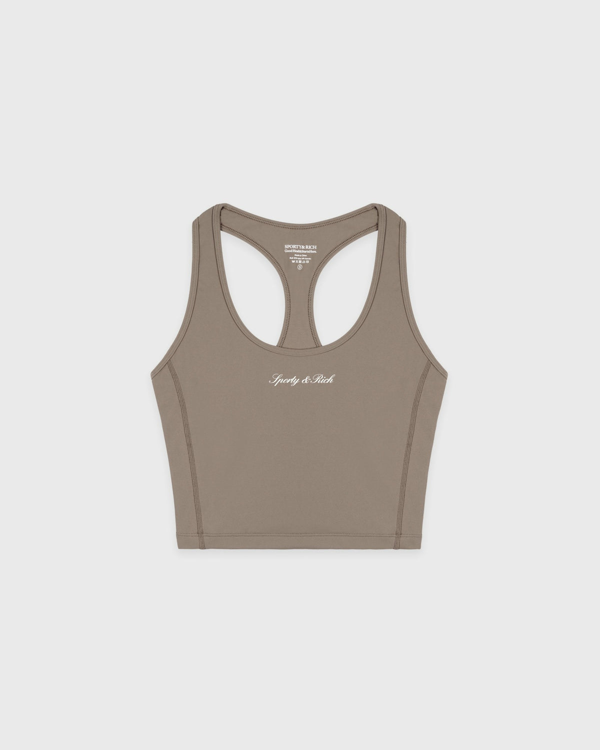 Sporty & Rich Signature Logo Sports Tank - Hazelnut