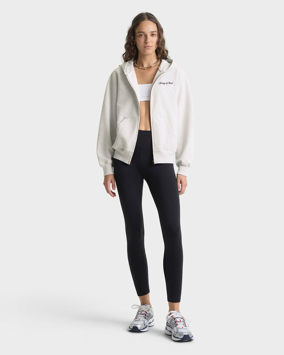 Sporty & Rich Signature Logo Legging - Black/White