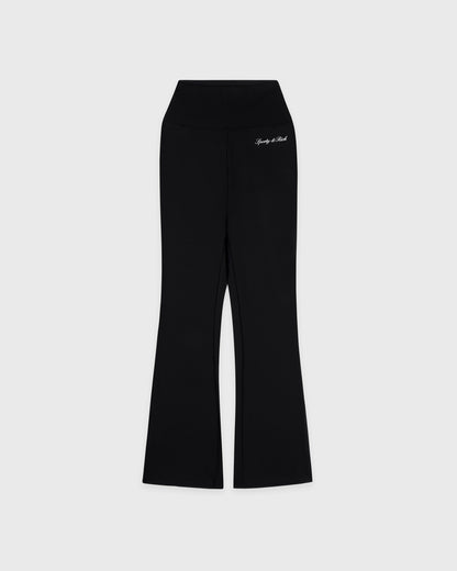 Sporty & Rich Signature Logo Flared Legging - Black/White