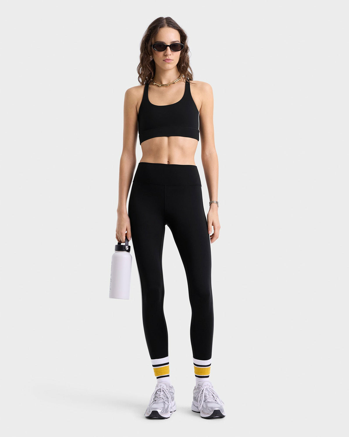 Sporty & Rich Bold Health Legging - Black/Gold