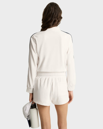 Sporty & Rich Crown Tennis Roller Short - White/Navy