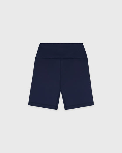Sporty & Rich Signature Logo Biker Short - Navy/White