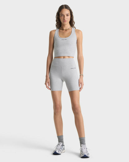 Sporty & Rich Signature Logo Sports Tank - Heather Gray