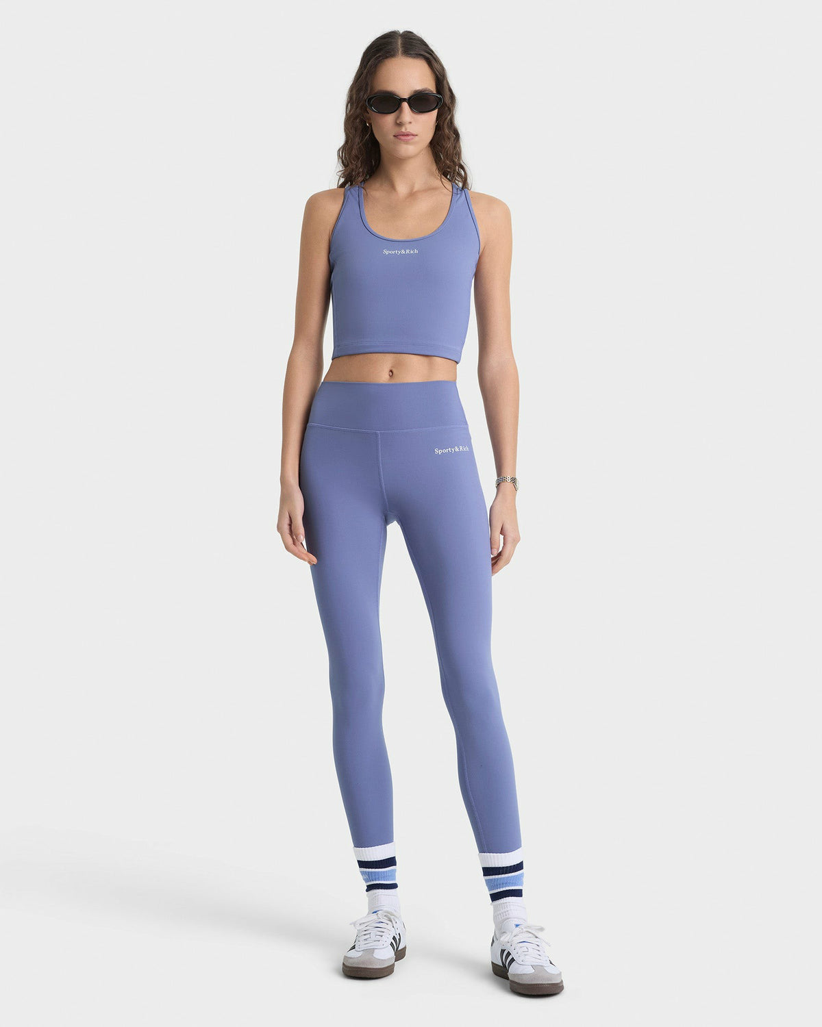 Sporty & Rich Serif Logo Sports Tank - Colony Blue