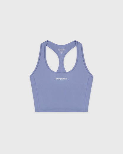 Sporty & Rich Serif Logo Sports Tank - Colony Blue