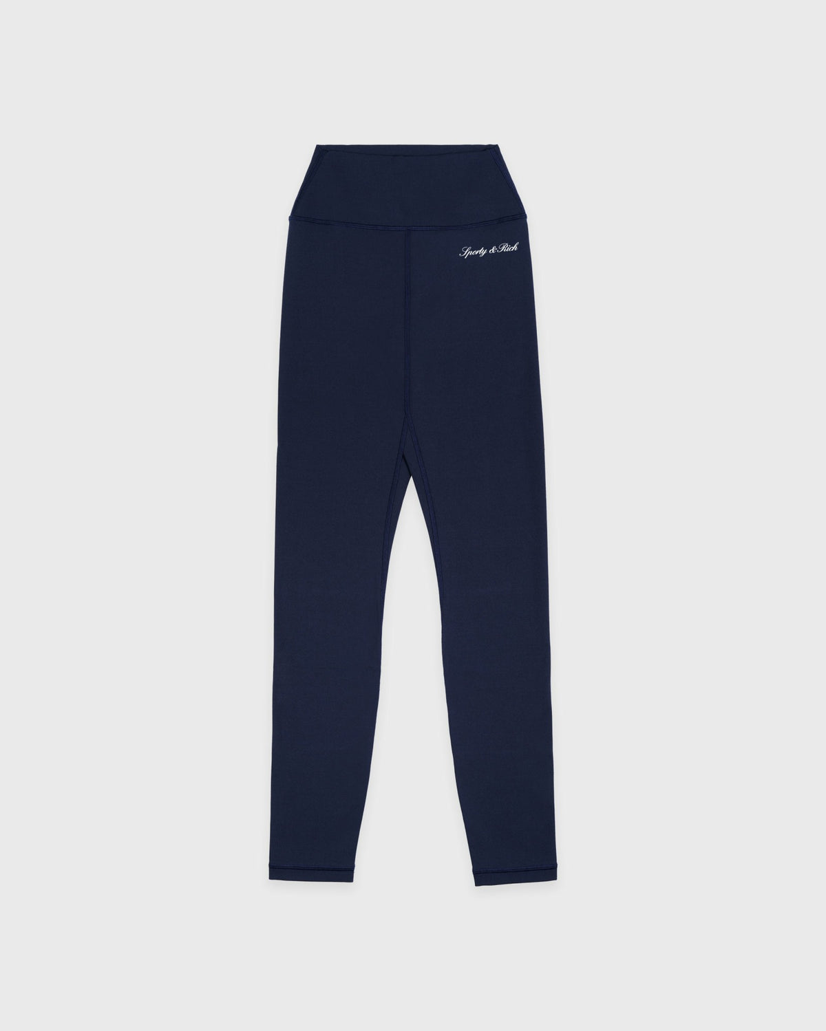 Sporty & Rich Signature Logo Legging - Navy/White