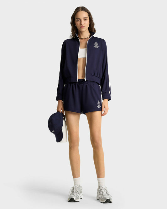 Sporty & Rich Crown Tennis Roller Short - Navy/White
