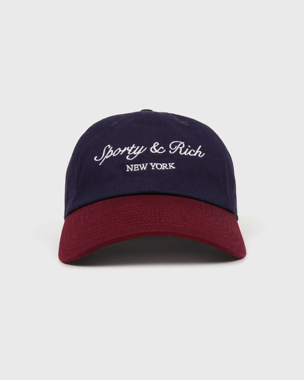 Sporty & Rich Syracuse NY Hat - Navy/Bordeaux