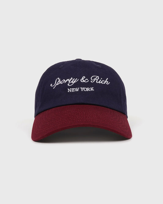 Sporty & Rich Syracuse NY Hat - Navy/Bordeaux
