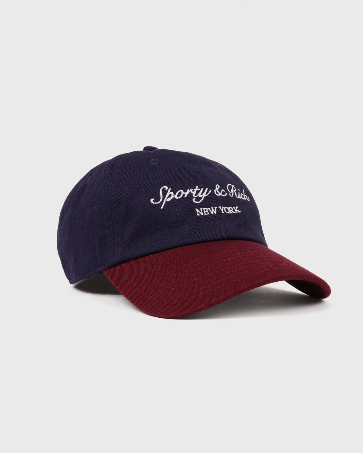 Sporty & Rich Syracuse NY Hat - Navy/Bordeaux