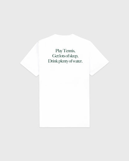 Sporty & Rich Play Tennis T-Shirt - White/Forest