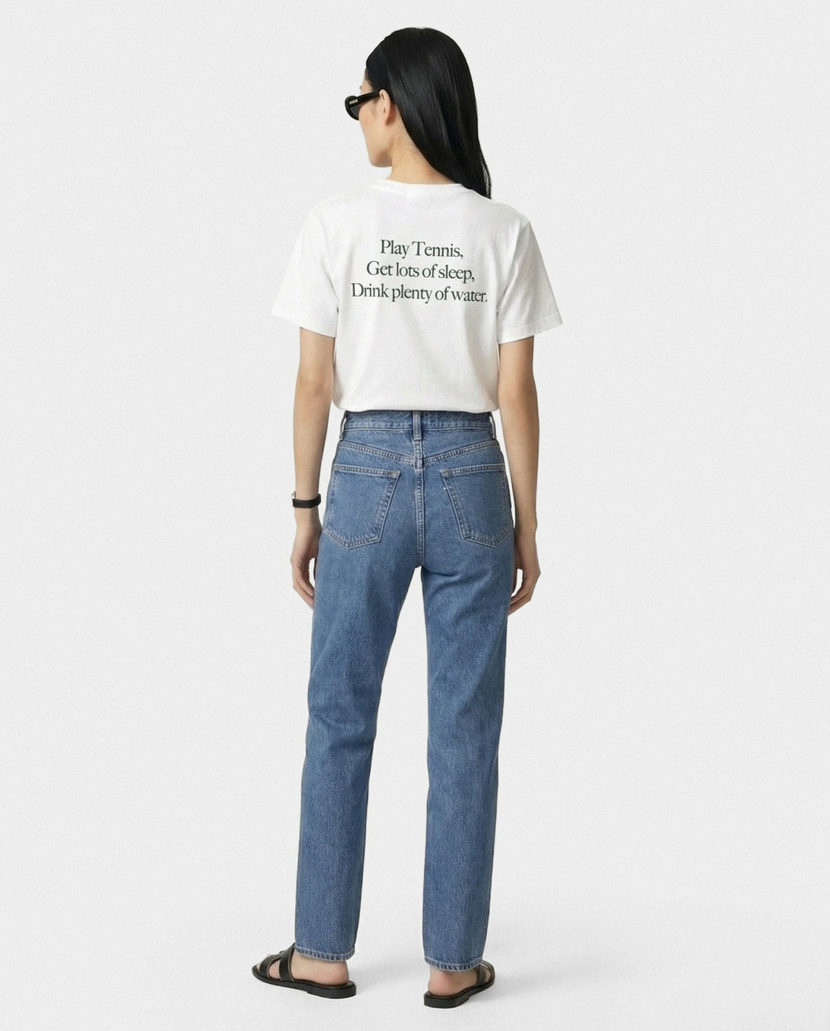 Sporty & Rich Play Tennis T-Shirt - White/Forest