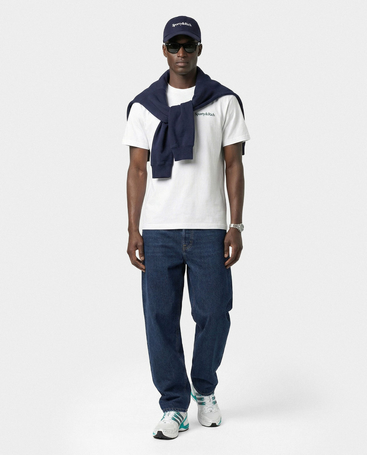 Sporty & Rich Play Tennis T-Shirt - White/Forest