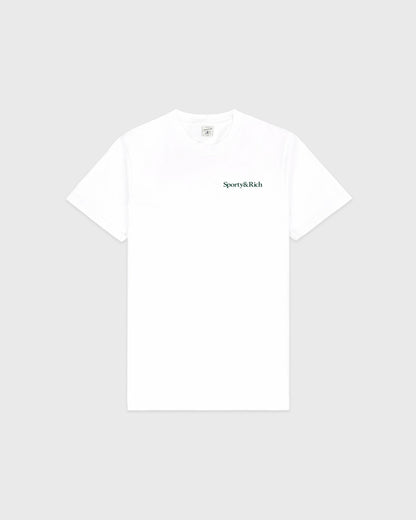 Sporty & Rich Play Tennis T-Shirt - White/Forest