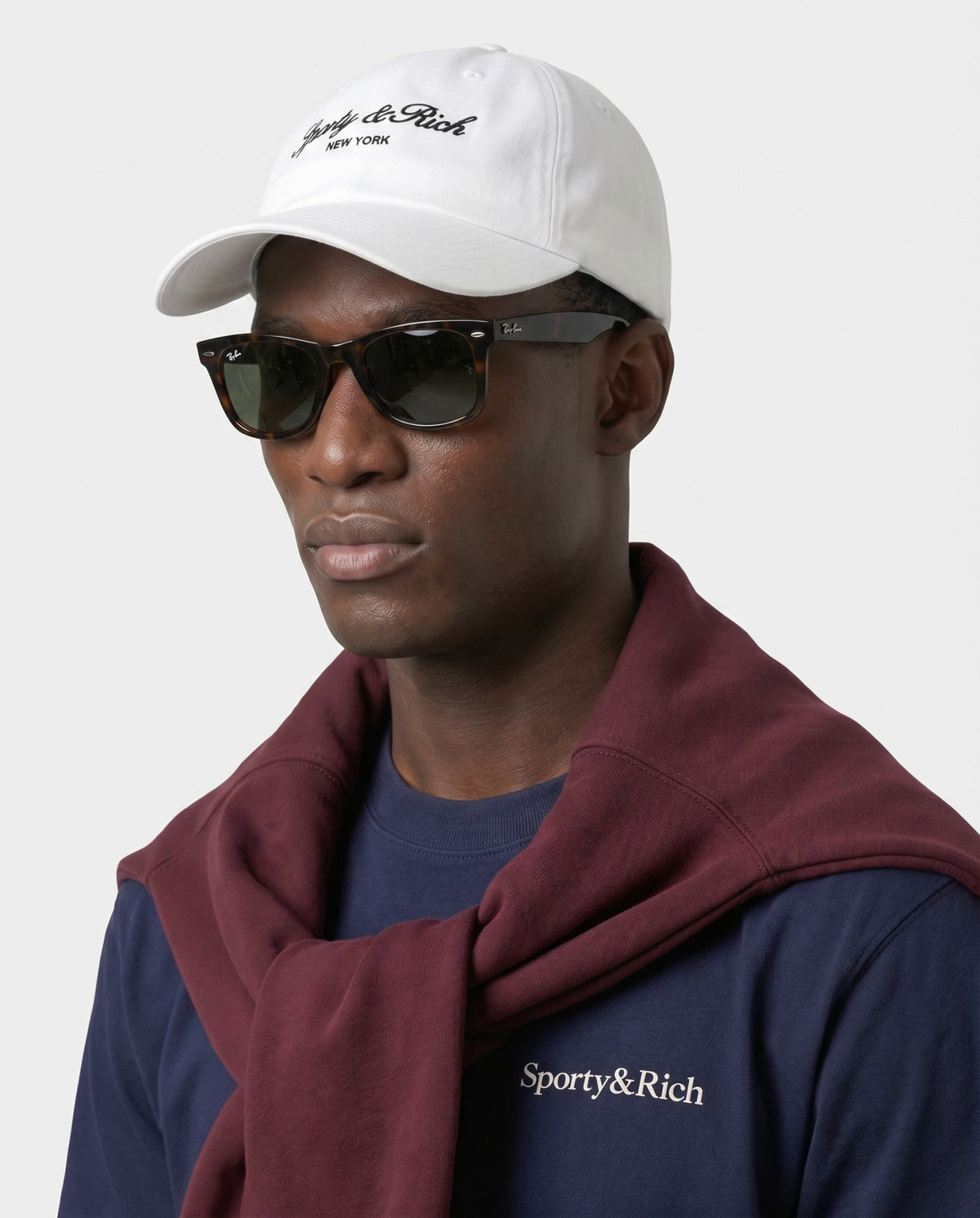 Sporty & Rich Syracuse NY Hat - White