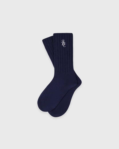 Sporty & Rich SRC Rib Socks - Navy