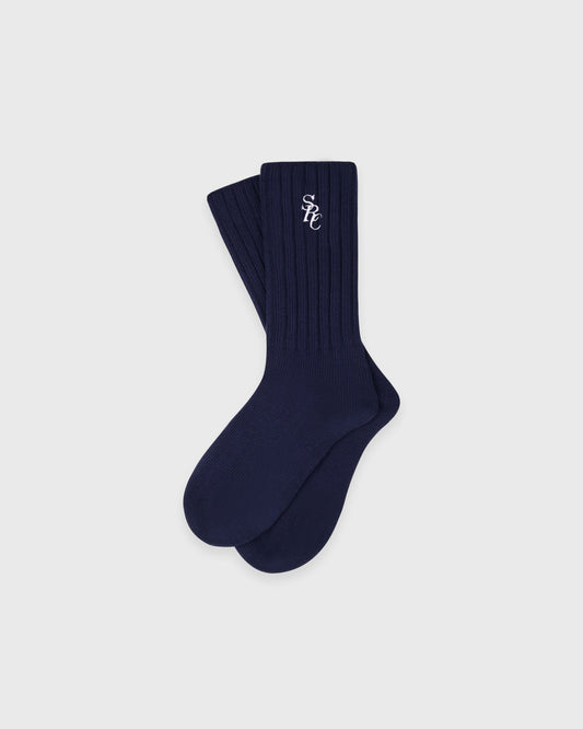 Sporty & Rich SRC Rib Socks - Navy