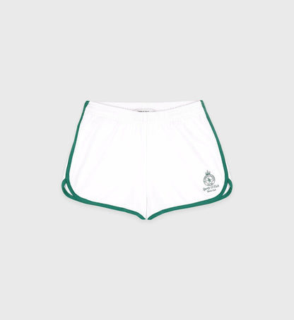 Sporty & Rich Crown Tennis Pique Short - White/Alpine