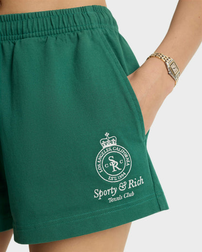 Sporty & Rich Crown Tennis Disco Short - Alpine/White