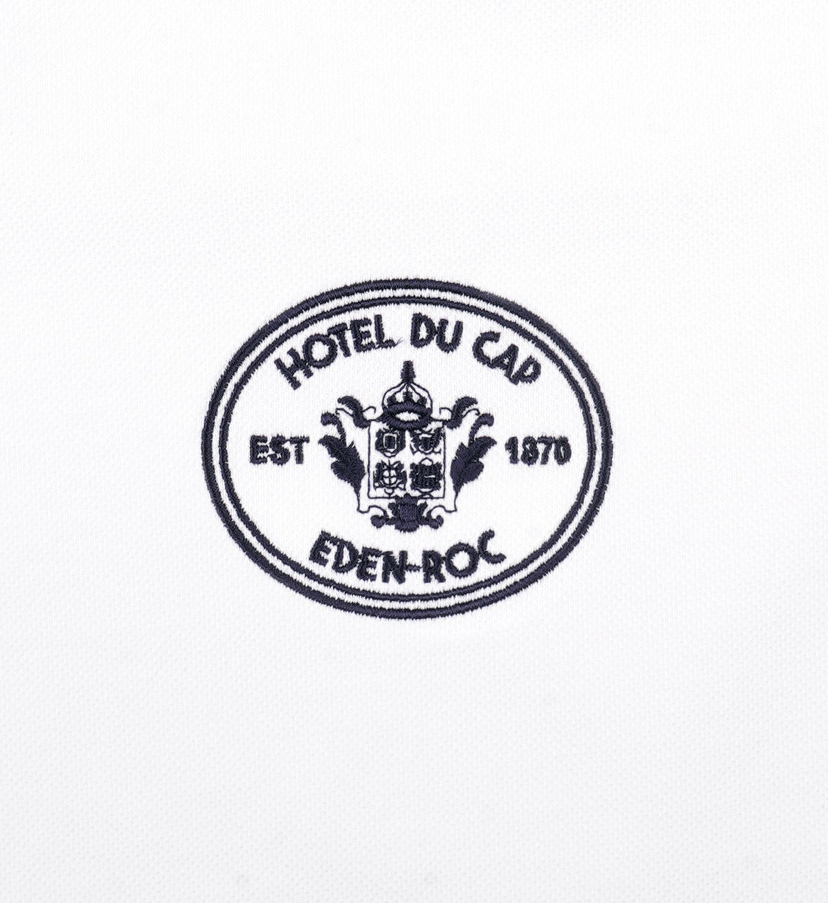 Sporty & Rich Eden Crest Embroidered Pique Short - White/Navy