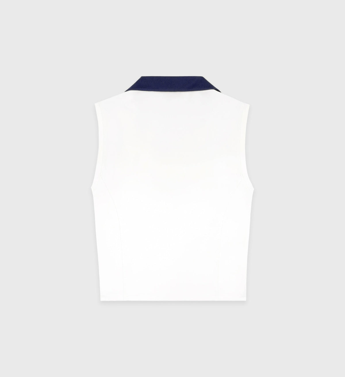 Sporty & Rich Eden Crest Sports Polo Vest - White/Navy
