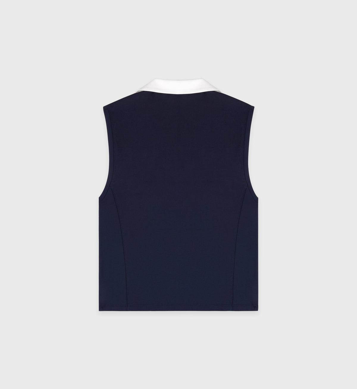 Sporty & Rich Eden Crest Sports Polo Vest - Navy/White