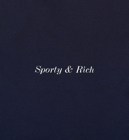 Sporty & Rich Eden Crest Sports Polo Vest - Navy/White