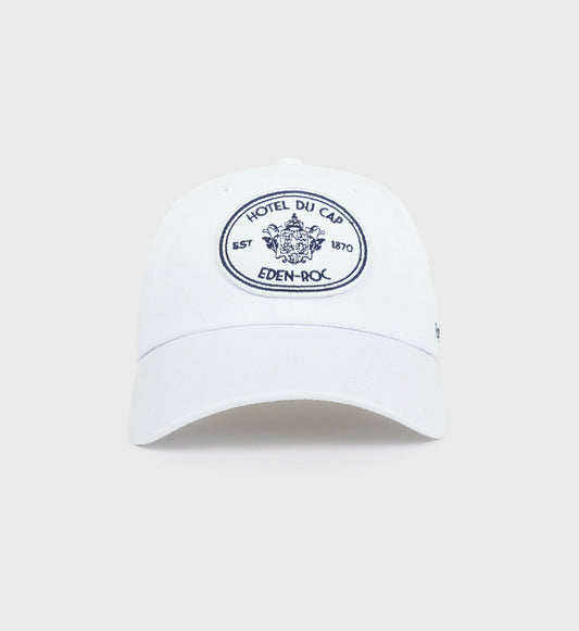 Sporty & Rich Eden Crest Hat - White/Navy