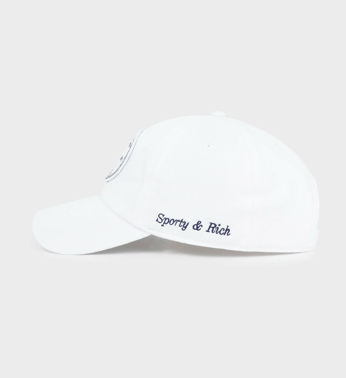 Sporty & Rich Eden Crest Hat - White/Navy