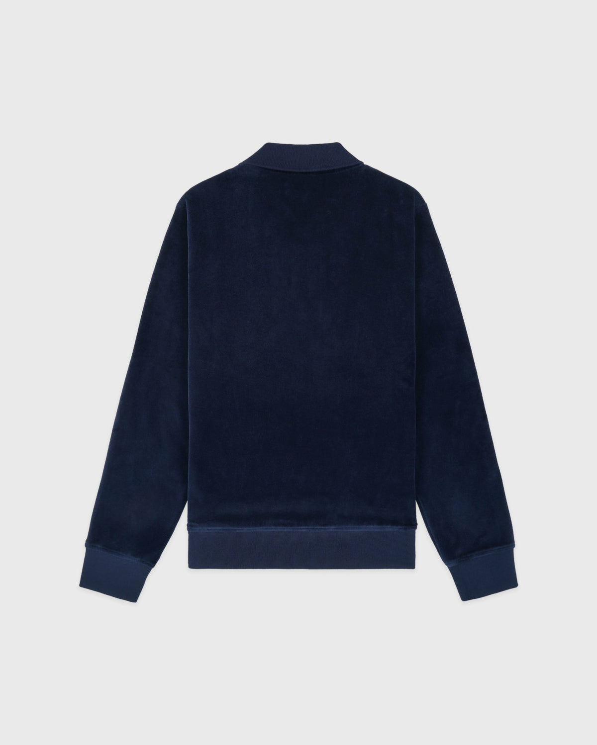 Sporty & Rich Crown Tennis Velour Polo - Navy/Ecru