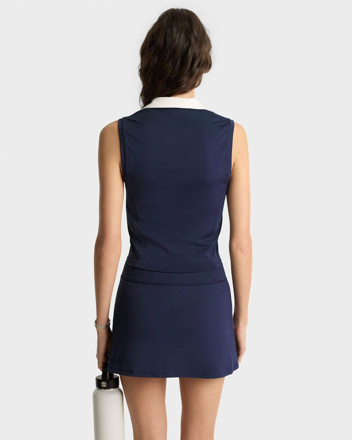 Sporty & Rich SRC Sports Polo Vest - Navy/White